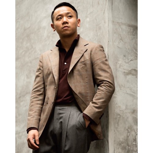 Brown Glen Check by Prologue